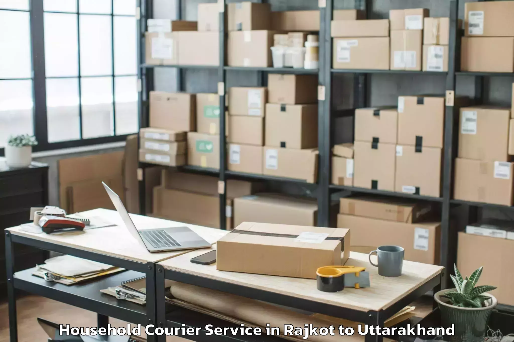 Book Rajkot to Munsiari Household Courier Online